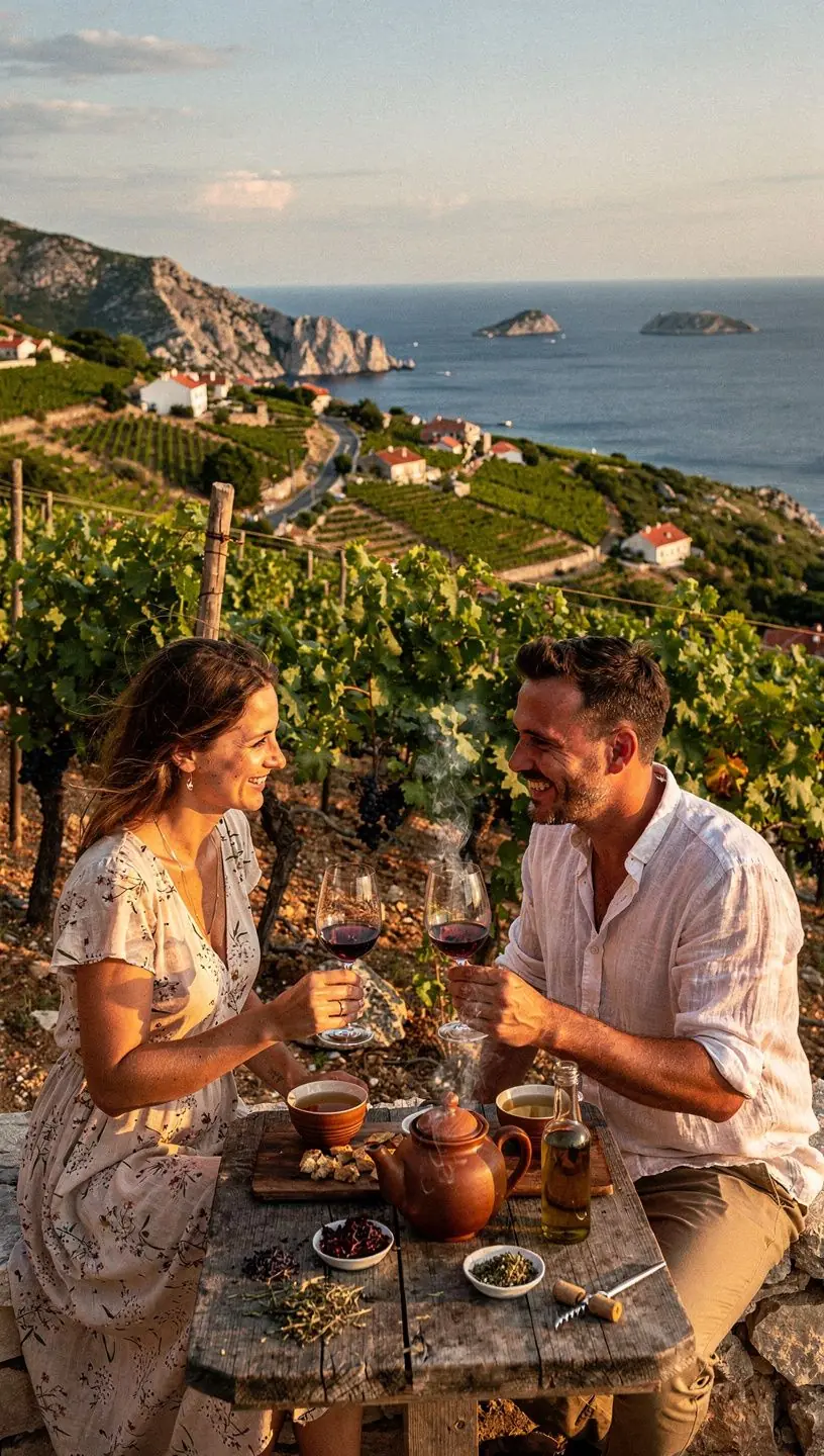 Raznobojni suhi listovi biljaka za pripremu klasičnog čaja u staklenoj posudi