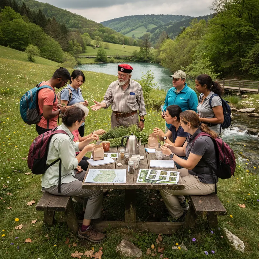 Obitelj okupljena oko stola, uživajući u ritualu pijenja čaja.