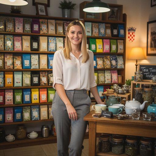 Različite vrste čajeva iz Hrvatske u prozirnim staklenkama, s oznakama.